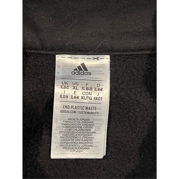 Adidas Essential Loose Fit Cropped Top Logo Black X LARGE Activewear Pullover - Picture 4 of 10